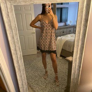 Patterned Shift Mini Dress